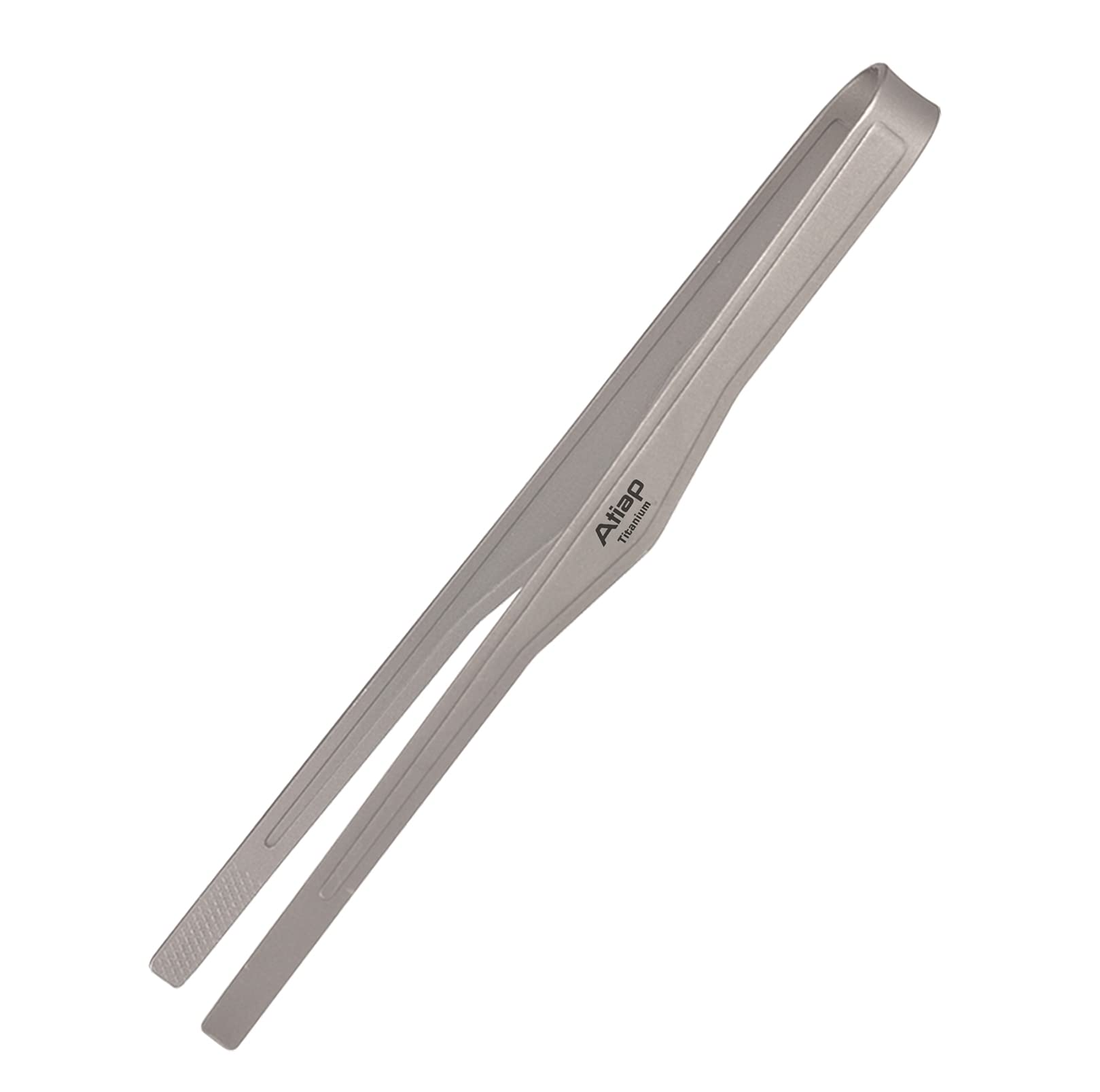 ATiAP Titanium BBQ Tongs Grill Tongs Tweezer Clip Multi Function for Kitchen Salad Steak Barbecue Buffet (Grey, 10)
