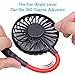 CliniqPro Portable Mini Neck Fan - Small Personal Cooling Device with Flexible Design - LED Light Double Wind Head - USB Rechargeable Battery - Portable, Lightweight Travel Neckband - Black/Red