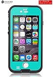 AOWOTO Cases for iPhone 6 / iPhone 6s Waterproof Case 4.7 inch , [Grid Series] 6.6ft Depth Under Water Dirtpoof Shockproof Snowproof protective Cover ( Grass Blue / Teal )