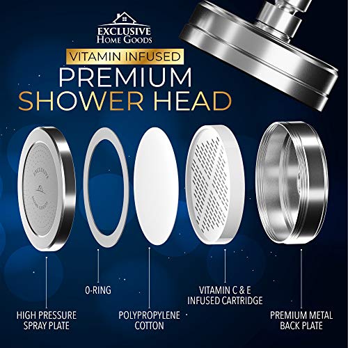 Shower Head and 15 Stage Shower Filter Filtered Shower Head Combo