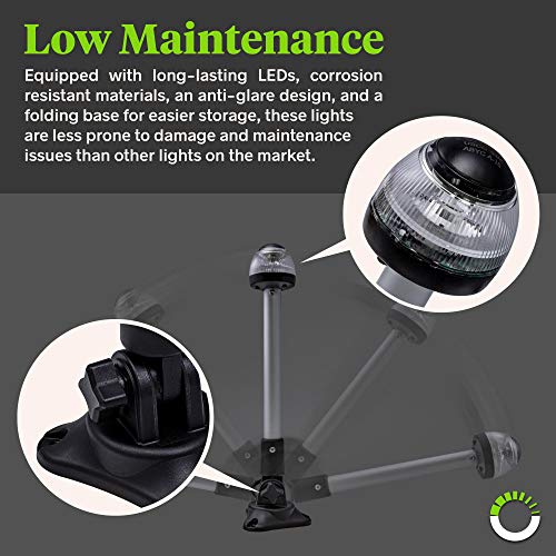 White LED Marine Navigation Anchor AllRound Boat Light [USCG ABYC A16