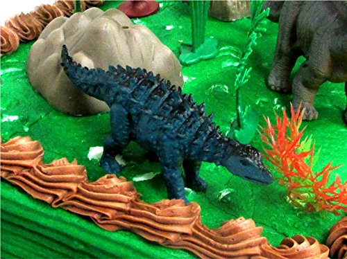 Prehistoric Diplodocus DINOSAUR 12 Piece Birthday CAKE Topper Set Featuring a Diplodocus and 4 Random Dinosaur Figures, Themed Decorative Accessories, Dinosaurs Average 1/2" to 4" Inches Tall