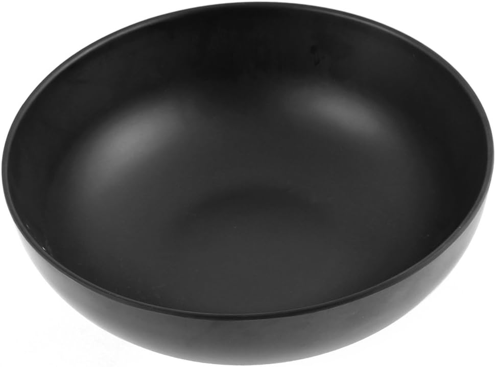 Sourcingmap Restaurant Soup Food Salad Fruit Bowl Container 8.5 Inch Mouth Dia, Black