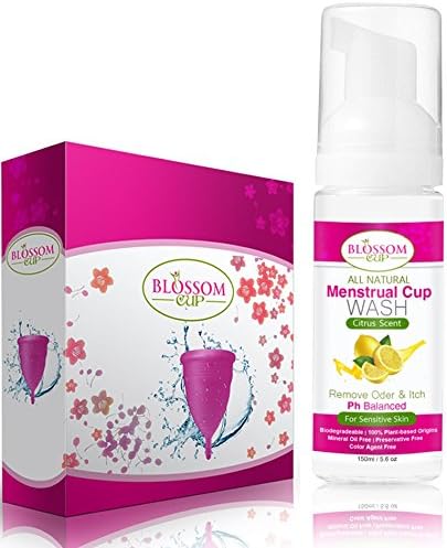 Blossom Menstrual Cup with Wash (Small, Purple)