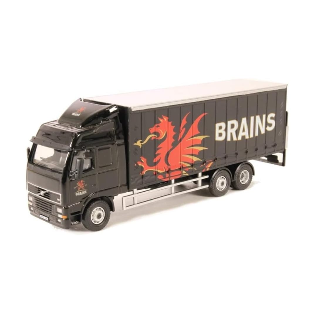 Oxford Diecast 1:76 Volvo FH Curtainside Lorry - Brains Collectable model SP113