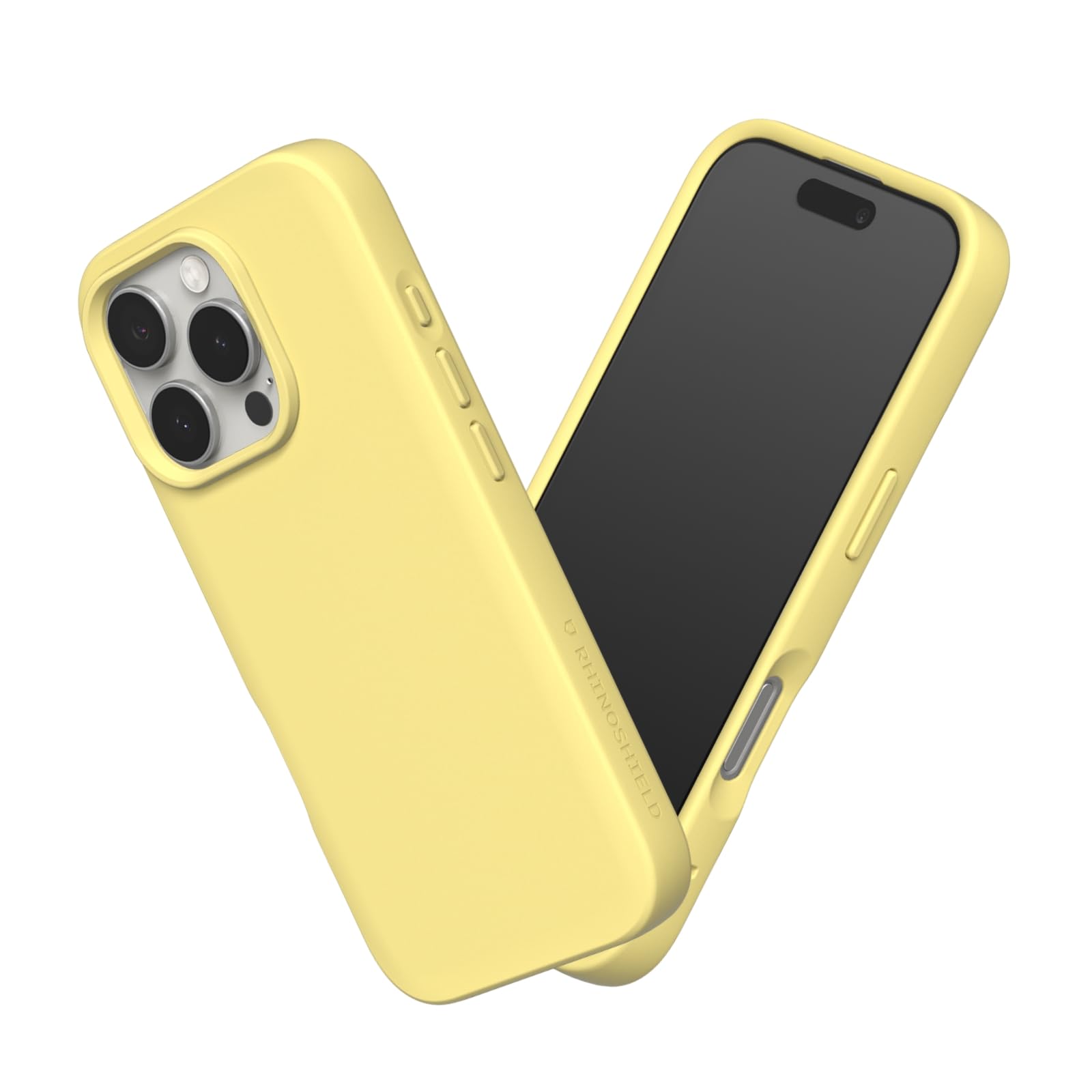 RHINOSHIELD SolidSuit Case Compatible with [iPhone 16 Pro] | Shock Absorbent Slim Design Protective Cover with Premium Matte Finish, Camera Control Cutout Design - Lemon Custard