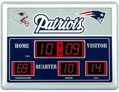 19 Nfl New England Patriots Indoor Outdoor Led Digital Scoreboard Wall Clock Amazon Ca Home Kitchen