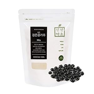 Sinsunherb Korean Roasted Black Soy Bean Powder | 300g | 1 Pack, 100% Natural, Nourishing Black Food, Rich & Savory, ?????