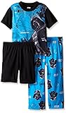 Star Wars Big Boys Darth Vader In Black and Blue Prints 3-Piece Pajama Set 4