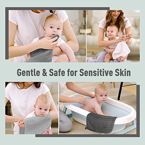 Yoofoss Muslin Burp Cloths For Baby 10 Pack 100 Cotton Baby Washcloths