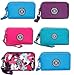 Three Layer Zipper Purse Waterproof Nylon Wallet Handbag Cell Phone Pouch Coin Purse (Deep blue)