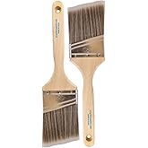 Pro Grade Paint Brushes, 3 Inch Angled Paint Brush, Trim &amp; Stain, 2 Pack | Cutting-in &amp; detail work | Furniture, cabinets &amp; doors | Interior &amp; exterior | Latex &amp; oil-based | Medium stiff bristles
