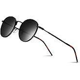 SUNGAIT Ponderable Metal Round Sunglasses for Men Women Classic Vintage Polarized Circle Sun Glasses