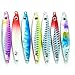 Aorace 7pcs/lot Small Shore Cast Iron Metal Glow Lures Bait Iron Jigs Saltwater Road Sub Slow Lure Fishing Jigjing