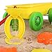 Kids Beach Wagon Toys Set - Outdoor Sand Toys Sandbox Set with Big Pull Wagon, Sand Wheel, Bucket, Tools, & Molds (8 Pieces)