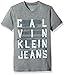 Calvin Klein Big Boys' Taped V-Neck Tee Shirt, Medium Grey Heather, L14/16