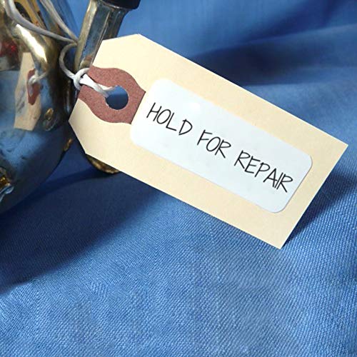 Pack of 100 Manila Shipping Tags 1 3/8 Inch X 2 3/4 Inch. Come with Elastic Rubber Bands. Double Layer Reinforced Eyelets. Durable and Reusable. - Thumbnail 4