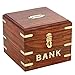 Shalinindia Indian Coin Bank Money Saving Box - Banks for Kids & Adults - Wood Vacation Piggy Bank