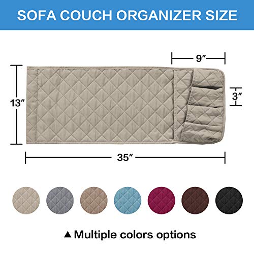 image for H.VERSAILTEX Non-Slip Couch Sofa Chair Armrest Organizer with 5 Pocket