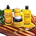 CLARK'S Complete Cutting Board Care Kit | Cutting Board Oil (16oz), Soap (12oz), Finish Wax (10oz) & Applicator | Orange & Lemon Scented