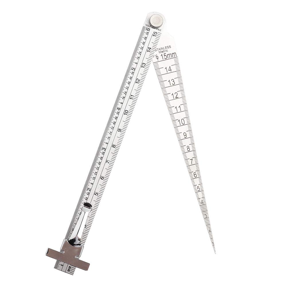 Taper Gap Gauge, Depth Gauge, mm/inch Stainless Steel Welding Depth