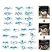 Connoworld 16pcs Hairstyle Ideas Variety Barber Hairdressing Model DIY Cool Hairstyles Stencil Hairdressing Carving Pattern Accessories Hair Styling Tattoo Template Trimmer Hair Salon Pattern Tool