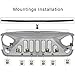 Front Matte Black Gladiator Grille Grid Grill with Mesh Insert For Jeep Wrangler JK JKU Rubicon Sahara Sport X Unlimited 2007-2018