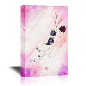 Leaf and Floral Abstract Plant on Watercolor Style Background