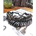 TOECWEGR Wide Fishtail 9 Strands Synthetic Hair Braided Headband Thick FluffyElastic Shape Ladies Beauty accessory Headband (Fluffy hair band 4a)