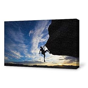 Canvas Wall Art for Living Room,Bedroom Home Artwork Paintings Rock Climbing Ready to Hang - 12x18 inches