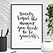 Coco Chanel quote Typography Poster Beauty Begins the Moment You Decide to Be Yourself Wall Decor Motivational Print Inspirational Poster Home Decor
