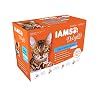 IAMS Delights Sea Collection Katzenfutter Nass – Multipack mit Fisch Sorten (Lachs, Thunfisch, Makrele, Seefisch) in Sauce, Nassfutter für Katzen ab 1 Jahr, 12 x 85g