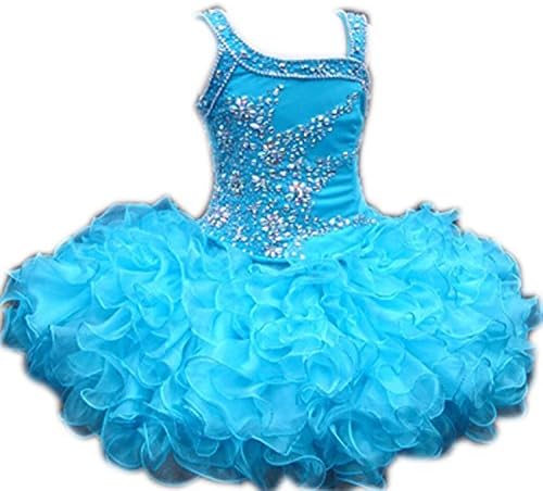 Beiji Infant Girls' Asymmetric Cupcakes Birthday Gifts Mini Toddler Dresses 8 US Sky Blue
