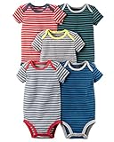 Carter's Baby Boys' 5 Pack Bodysuits (Baby) - Mixed Stripes 6M