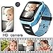 GPS Waterproof Kids Smart Watch for Students, Girls Boys Touch Screen Smartwatch with GPS/LBS Tracker Voice Chat One-Key SOS Help Anti-Lost Calling Phone Watches (S16 Blue)