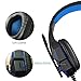 Gaming Headset for PS4 Xbox One, hyfanda Over Ear Gaming Headphones with Mic, Stereo Bass Surround, Noise Reduction, LED Lights and Volume Control for Laptop, PC, Mac, iPad, Smartphones (Blackblue)