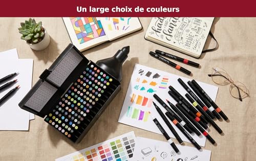 CHENCYL Fine Tip Acrylic Markers 120 Colours - Premium Acrylic Markers with Decorative Storage Box - Adult Colouring Pens & Acrylic Markers for DIY, Manga, Stone, Wood & Canvas