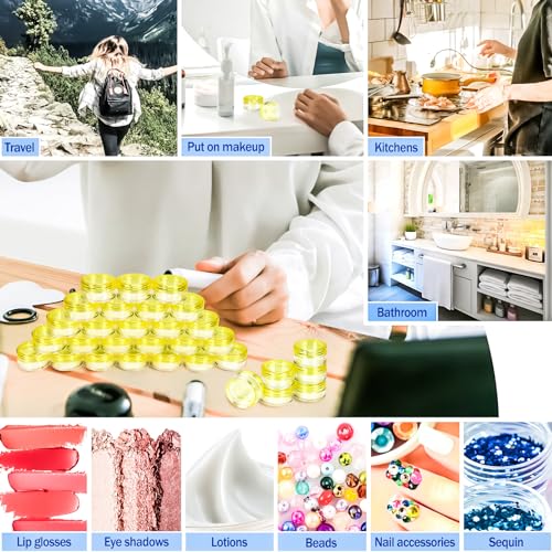 MotBach 100 Pcs 5g Empty Plastic Containers with