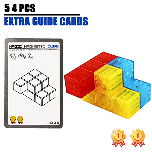 Aitey Magnetic Building Blocks, Magnetic Tiles for Kids Educational Toys Stress Relief Toy Games Square Cube Magnets develops intelligence