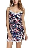 Avidlove Women's Nightshirts Floral Chemises Slip Sleepwear Nightgown