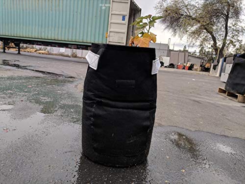 247Garden 5-Pack 15-Gallon Potato Grow Bags/Aeration Fabric Pots w/Handles & Flap Door for Easy Harvesting (Black)