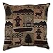 Pillow Perfect Lodge Throw Pillow, 18-Inch, Evergreen