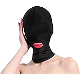 Adult Black Sexy Masquerade Full-face Balaclava Mask for Women Headwear Cosplay Costume Hollow Out Face Masks
