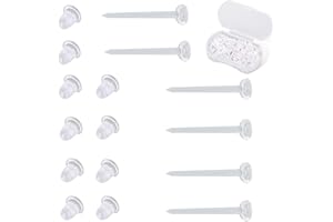 Nkwuire Plastic Earrings, 200 PCS Invisible Clear Post Studs for Sports, Work - Flat Silicone Rubber