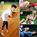 COOLOMG Basketball Knee Pads Youth Kids Adult Football Protective Padded Knee Compression Sleeves Black XL