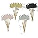 Shxstore Kitty Cat Cupcake Toppers Shiny Black Gold Silver and Pink Cute Cat Head Cake Top Decorations for Baby Shower Birthday Party 24pcs