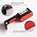 LOCKAY Knife Sharpener for Straight and Serrated Knives - 3 Stage Ceramic & Diamond Sharpening System, Black&Red
