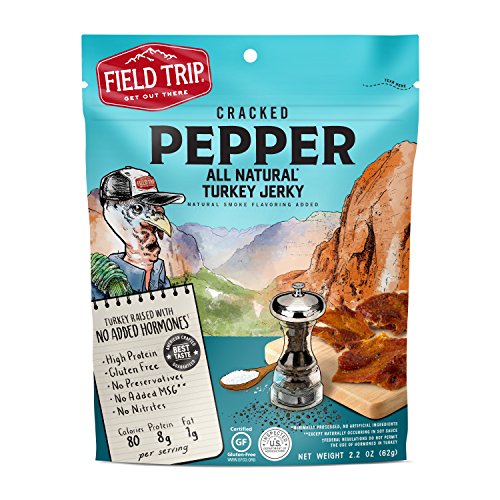 Field Trip All Natural Turkey Jerky, Cracked Pepper, 2.2 Ounce