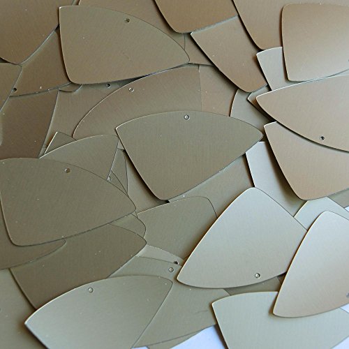 Sequin White Gold Matte Silk Frost Fishscale Fin 1.5 inch Couture Loose Paillettes. Made in USA.