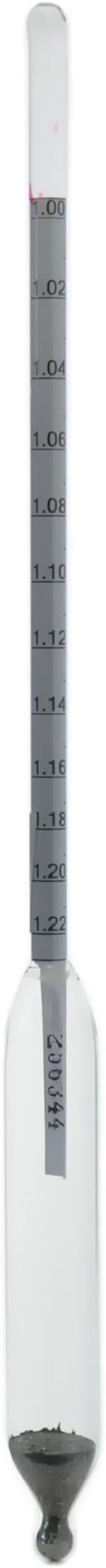 Thermco GW107H Glass Plain Form ASTM Specific Gravity Hydrometers, ASTM 107H, 0.900 to 0.950 SG Range, 0.001 SG Division, 260mm Length